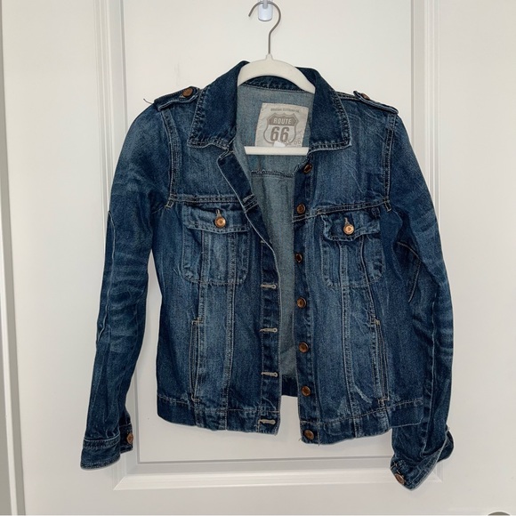 Route 66 Blue Jean Jacket Classic Style - Picture 2 of 5